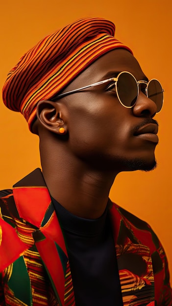 Hombre africano con gafas