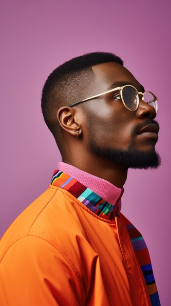 Hombre africano con gafas