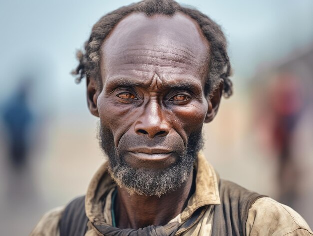 Hombre afroamericano de principios del siglo XX, fotografía antigua coloreada