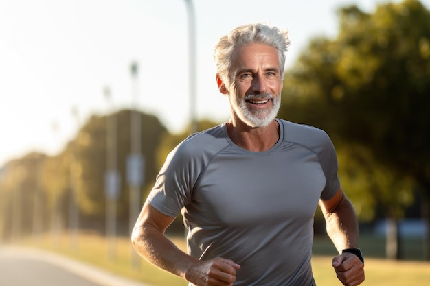 Hombre anciano corriendo