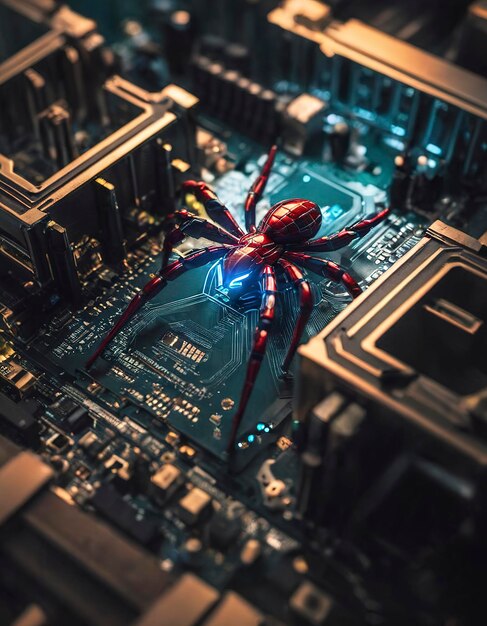 hombre araña futurista oscuro