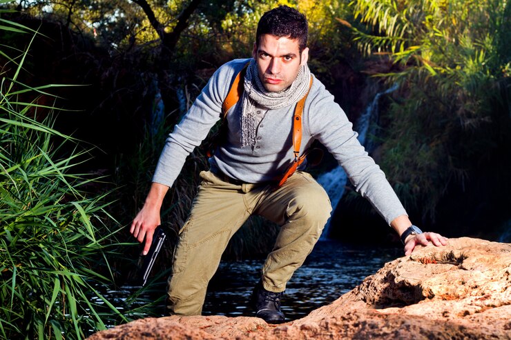 Foto hombre de aventura
