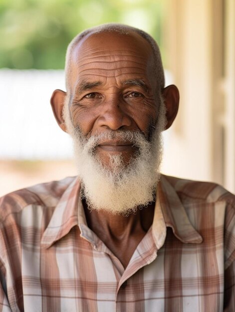 Foto un hombre con barba y una barba está usando una camisa que dice la palabra