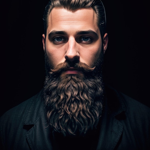 Un hombre con barba y barba.