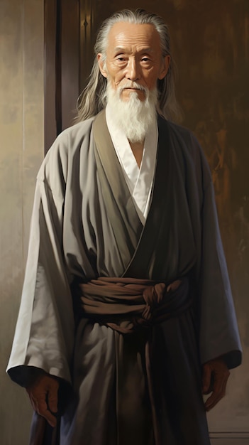 un hombre con barba blanca y larga barba blanca