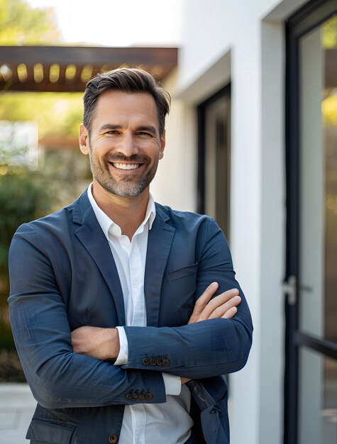 un hombre con barba y una camisa que dice que está sonriendo