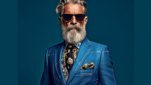 un hombre con barba y gafas de sol