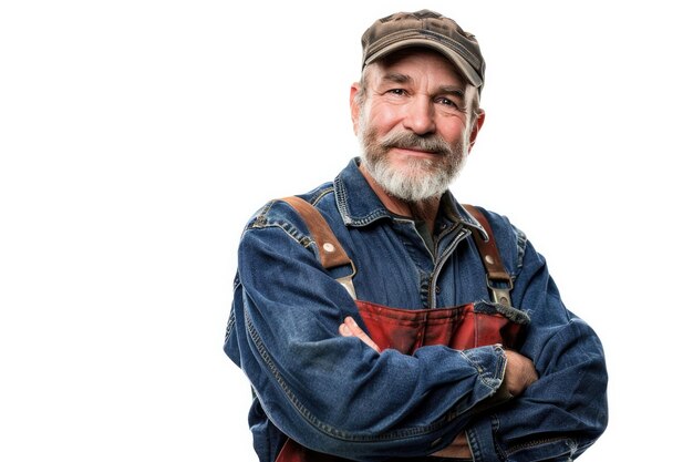 un hombre con barba y un sombrero y una camisa que dice viejo