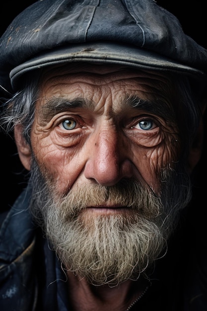 un hombre con barba y sombrero