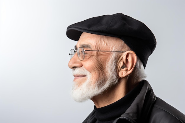 Un hombre con barba y sombrero.