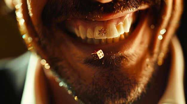 Foto un hombre con barba y una sonrisa