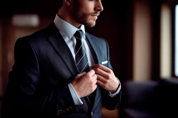 Un hombre bien vestido con traje y corbata.