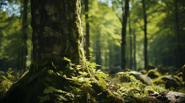 Foto hombre en el bosque