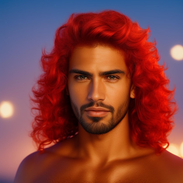 Un hombre brasileño con el pelo rojo.