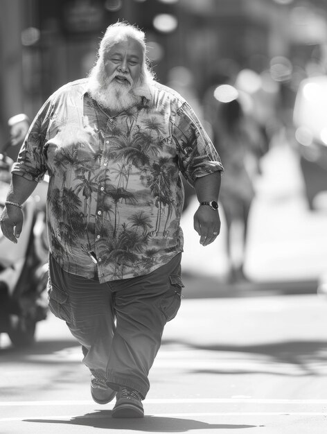 Foto hombre caminando por la calle