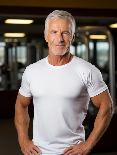 Un hombre con una camisa blanca y una camisa blanca.