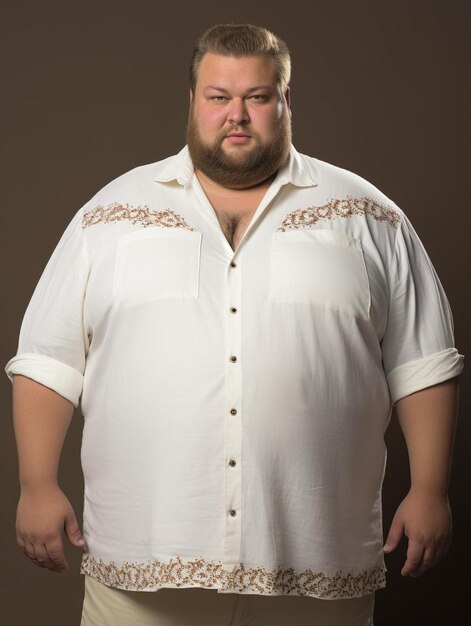 Foto un hombre con una camisa blanca que dice lager en ella