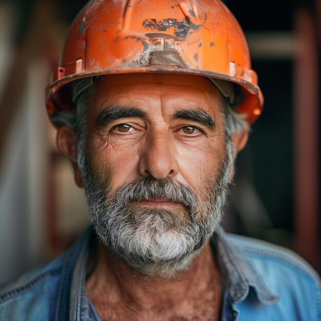 Foto un hombre con un casco duro