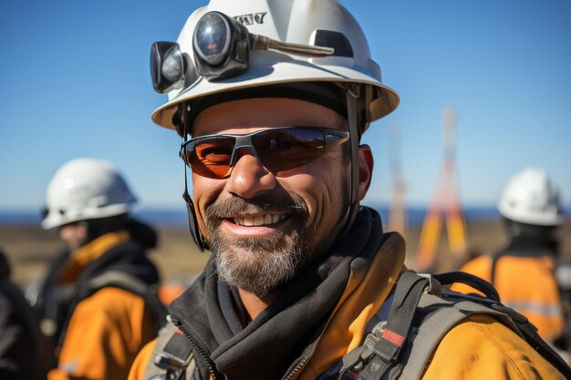 Hombre con casco y gafas de sol