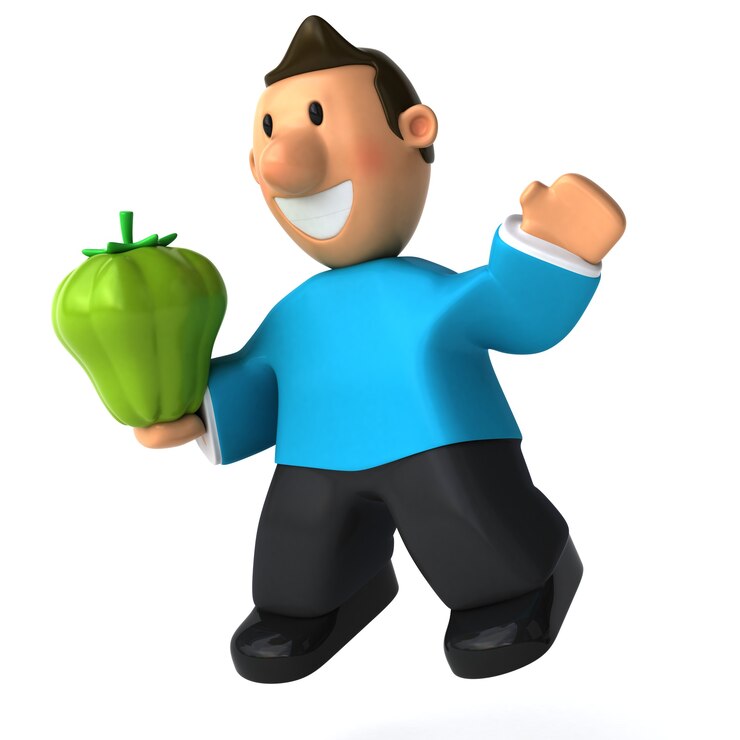 Foto hombre casual divertido - ilustración 3d