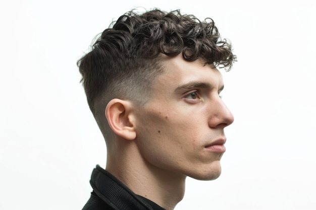 Un hombre con un corte de pelo elegante