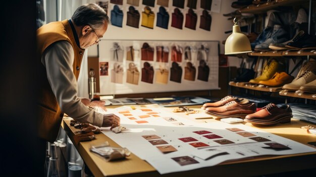 un hombre está mirando un pedazo de papel con una foto de un hombre mirándolo