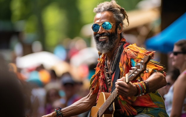 Hombre en el Festival Garb