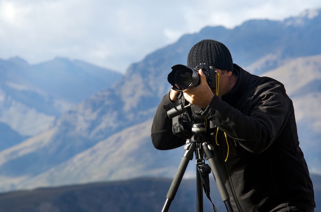 Foto hombre de fotografia