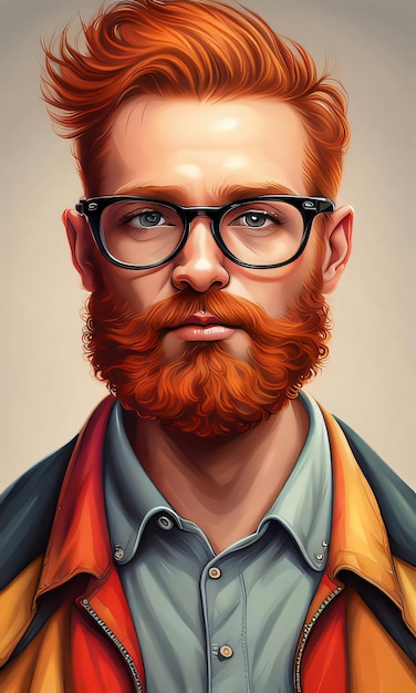 Foto un hombre con gafas y una barba con gafas