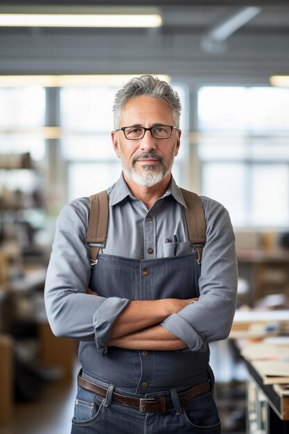 un hombre con gafas y una camisa que dice la palabra en ella