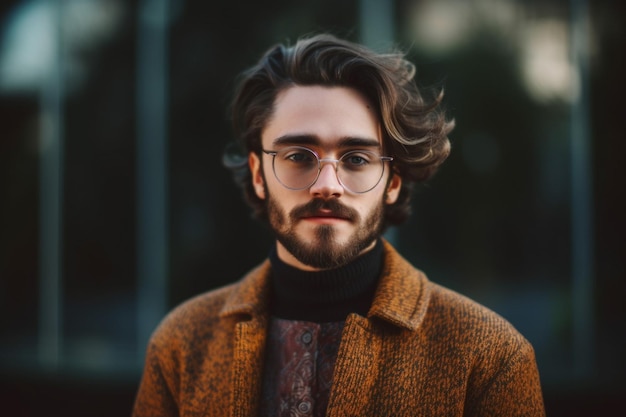 Un hombre con gafas de la marca tortuga.