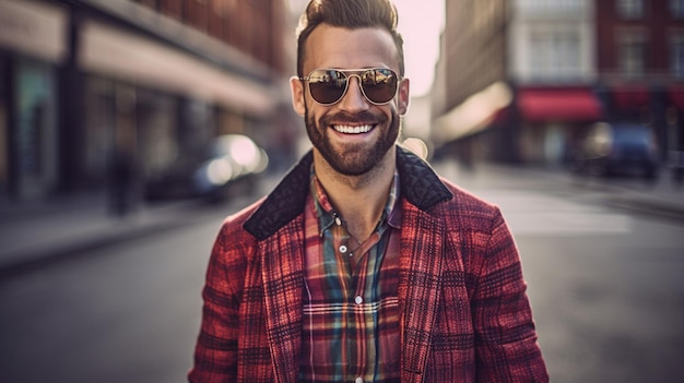 Un hombre con gafas de sol