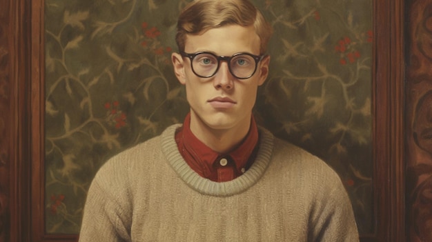 Un hombre con gafas y un suéter