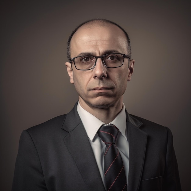 Un hombre con gafas y un traje con una corbata que dice "te amo".