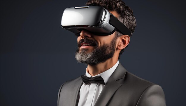 Hombre con gafas de VR