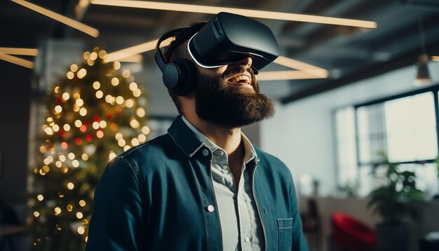 Hombre con gafas de VR