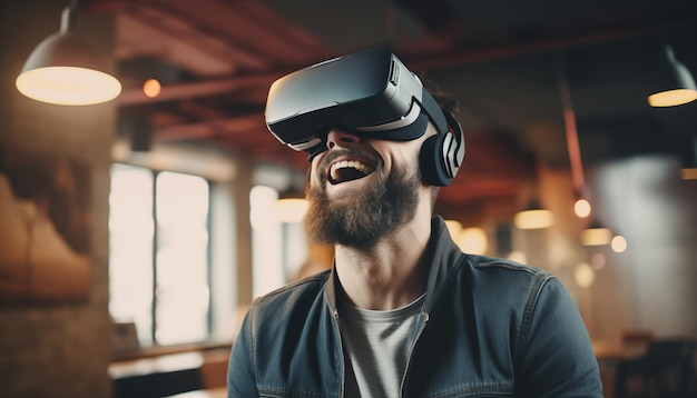 Hombre con gafas de VR