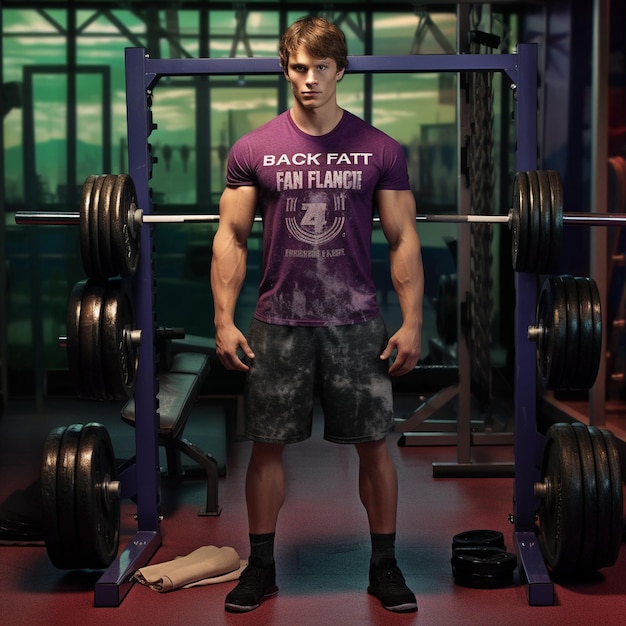 Foto hombre en el gimnasio