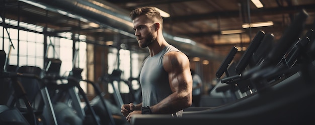 Hombre en el gimnasio