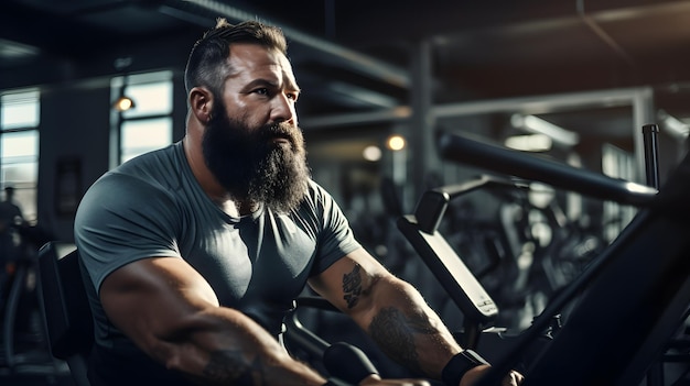 Hombre en el gimnasio