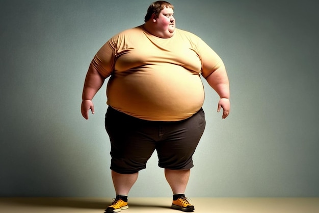 Hombre gordo con obesidad Generado por IA