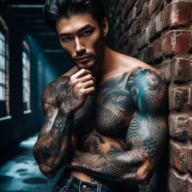 Un hombre guapo tatuado 5