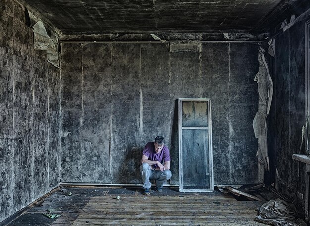 hombre en la habitación