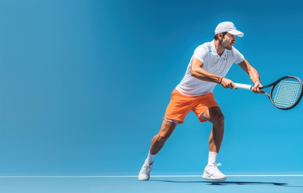 un hombre jugando al tenis