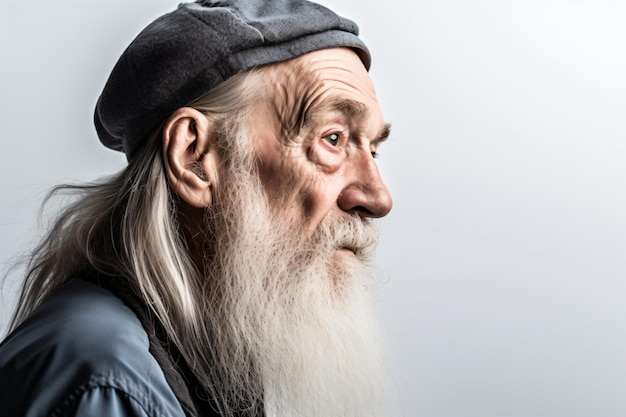 un hombre con una larga barba y un sombrero