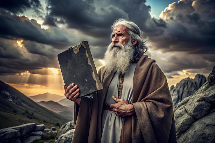 Foto un hombre con una larga barba sostiene un libro en sus manos