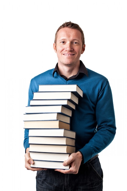 Hombre con libros