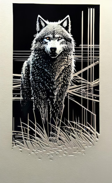 Foto hombre lobo de arte