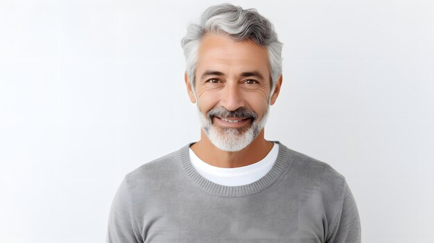 Foto hombre maduro sonriente