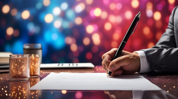 Hombre con la mano firmando papel tapiz Empresario firmando imágenes Cerrando un trato o escenas de contrato